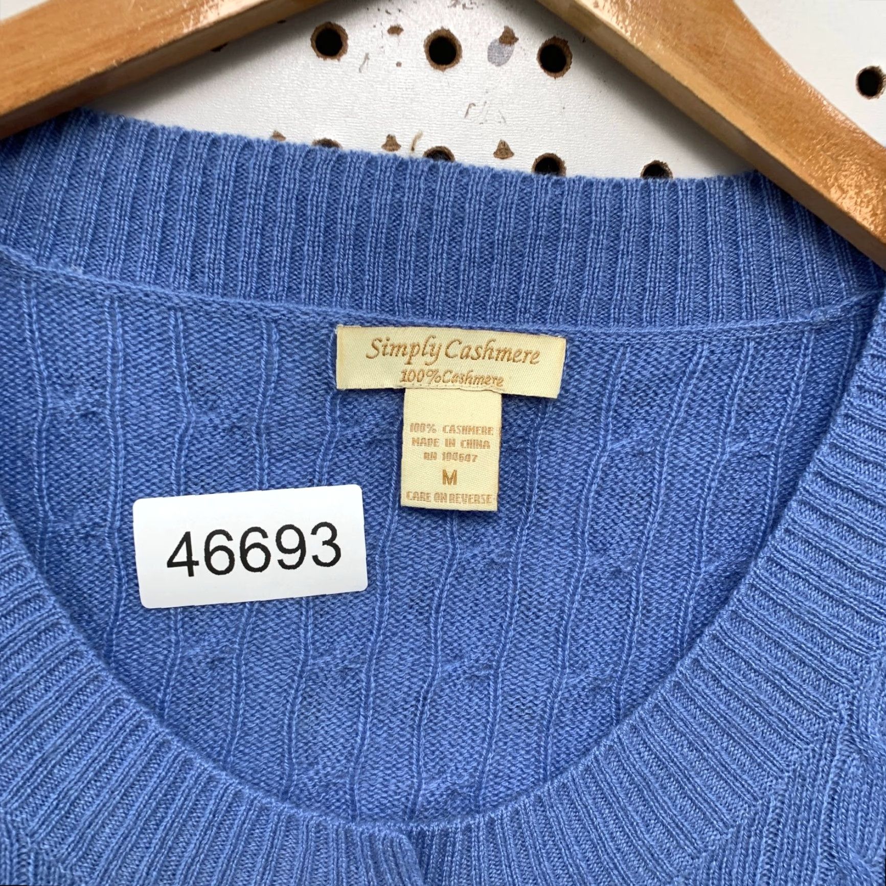 Vintage VINTAGE Simply Cashmere Cardigan Sweater Womens Medium Blue 100% Cashmere 3/4 Sleeve Size M / US 6-8 / IT 42-44 - 3 Thumbnail