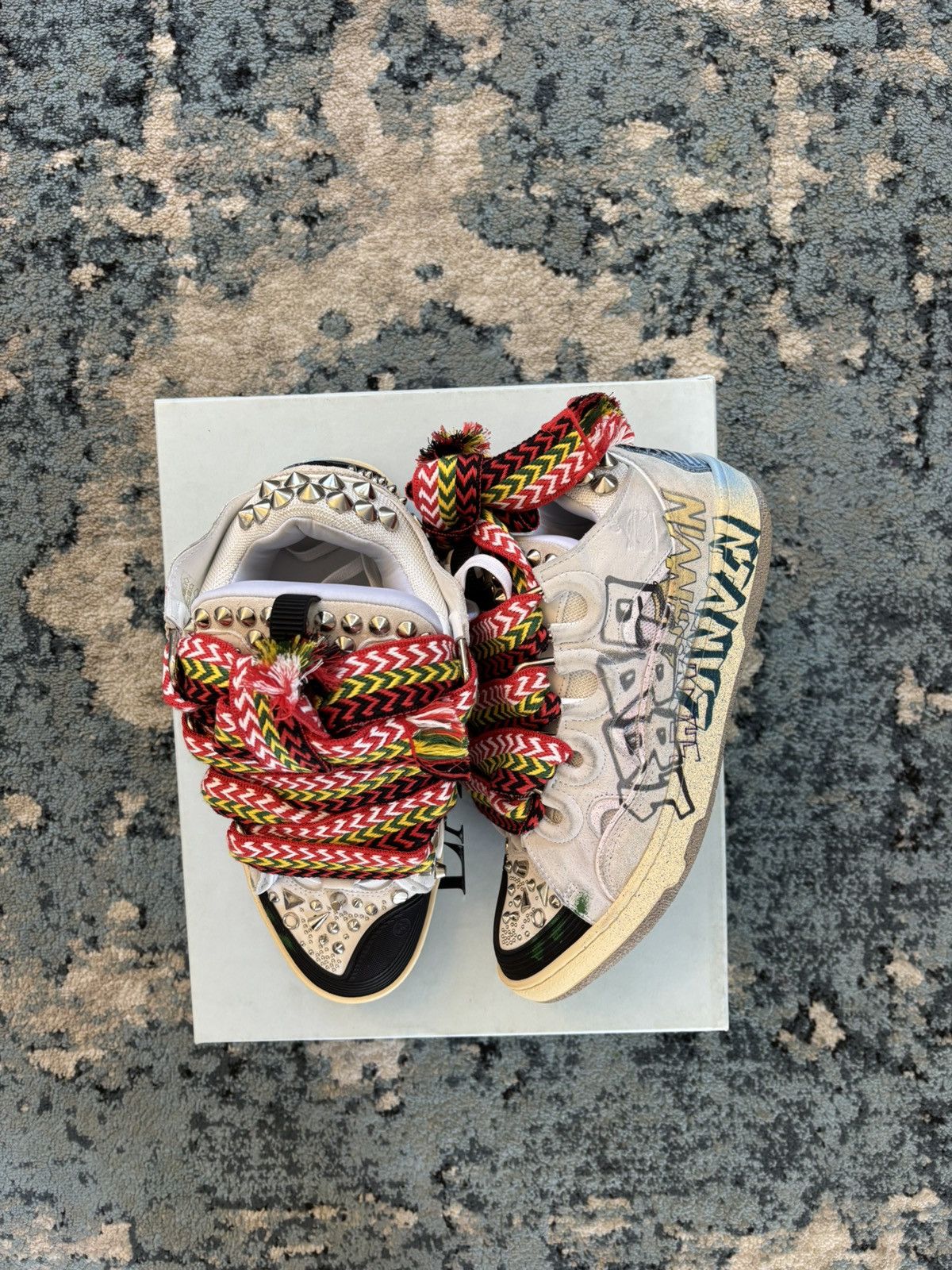 ランバン　LEATHER CURB SNEAKER サイズ41 Lanvin Green Leather Curb Sneakers Size 41 / 8 | eBay