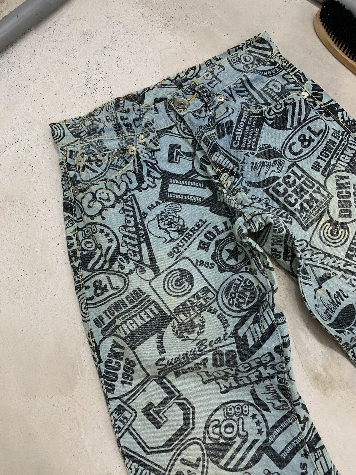 Hysteric Glamour Co Lu Overprint Denim Japanese Hysteric Glamour Style Size US 29 - 3 Thumbnail