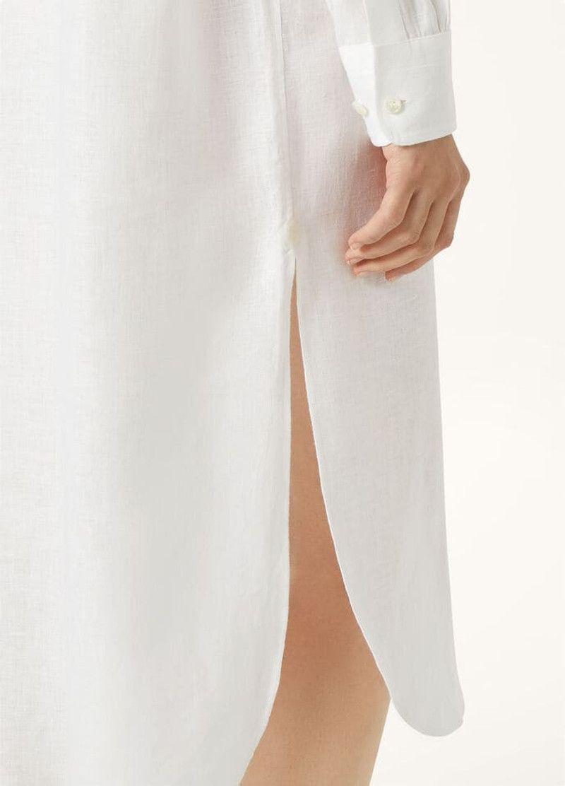 Loro Piana o1srvl11e0526 FAP3840 Lora Dress in White Size L / US 10 / IT 46 - 3 Thumbnail