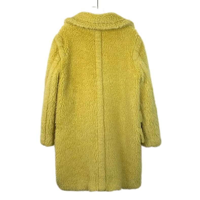 Max Mara Max Mara Teddy Yellow Teddy Alpaca Double Breasted Coat Size XL / US 12-14 / IT 48-50 - 2 Thumbnail
