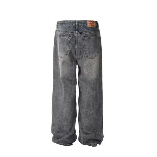 VIBE American retro all-match washed distressed jeans Size US 34 / EU 50 - 3 Thumbnail