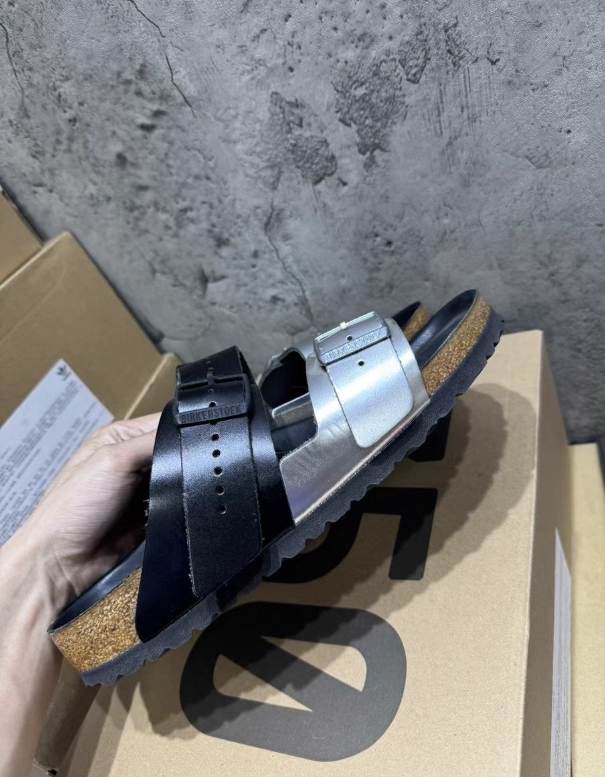 Rick Owens Rick Owens Black Silver Patent Cork Footbed Sandals K37 Size US 8.5 / EU 41-42 - 1 Thumbnail