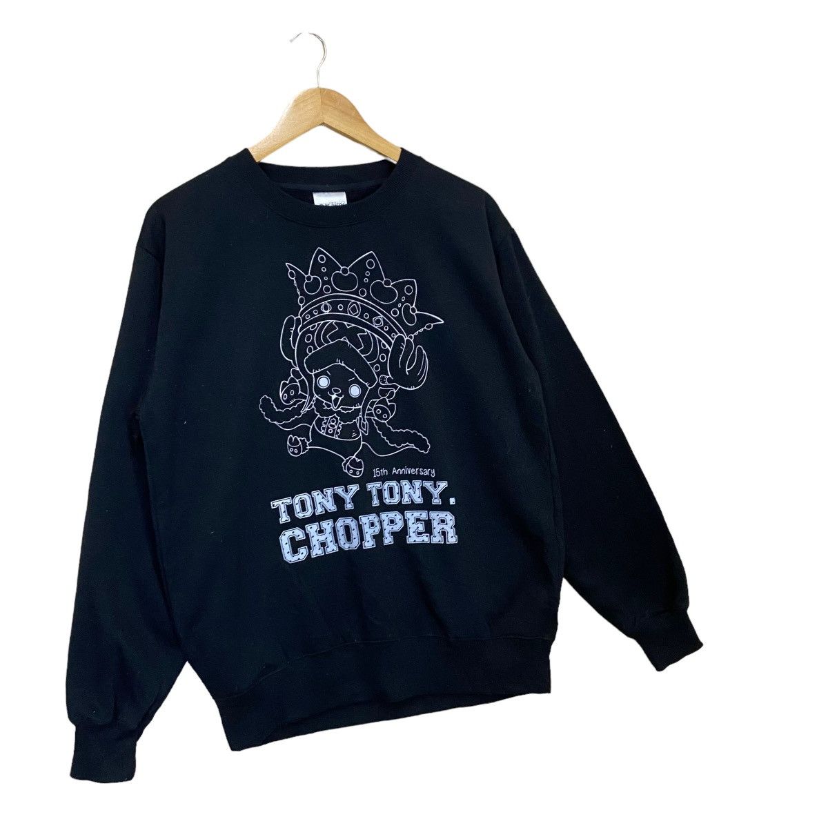 Anime One Piece Big Logo Crewneck Sweatshirt Size US M / EU 48-50 / 2 - 2 Thumbnail