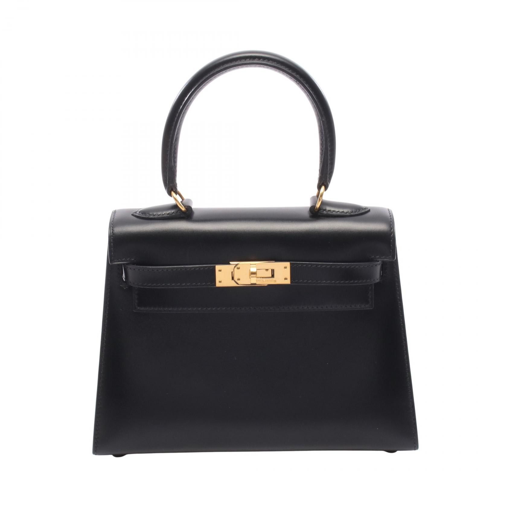 Hermes Hermes Hermes Mini Kelly Box Calf Leather Handbag Stamp V (1992) DUTY FREE for USA Size ONE SIZE - 1 Thumbnail