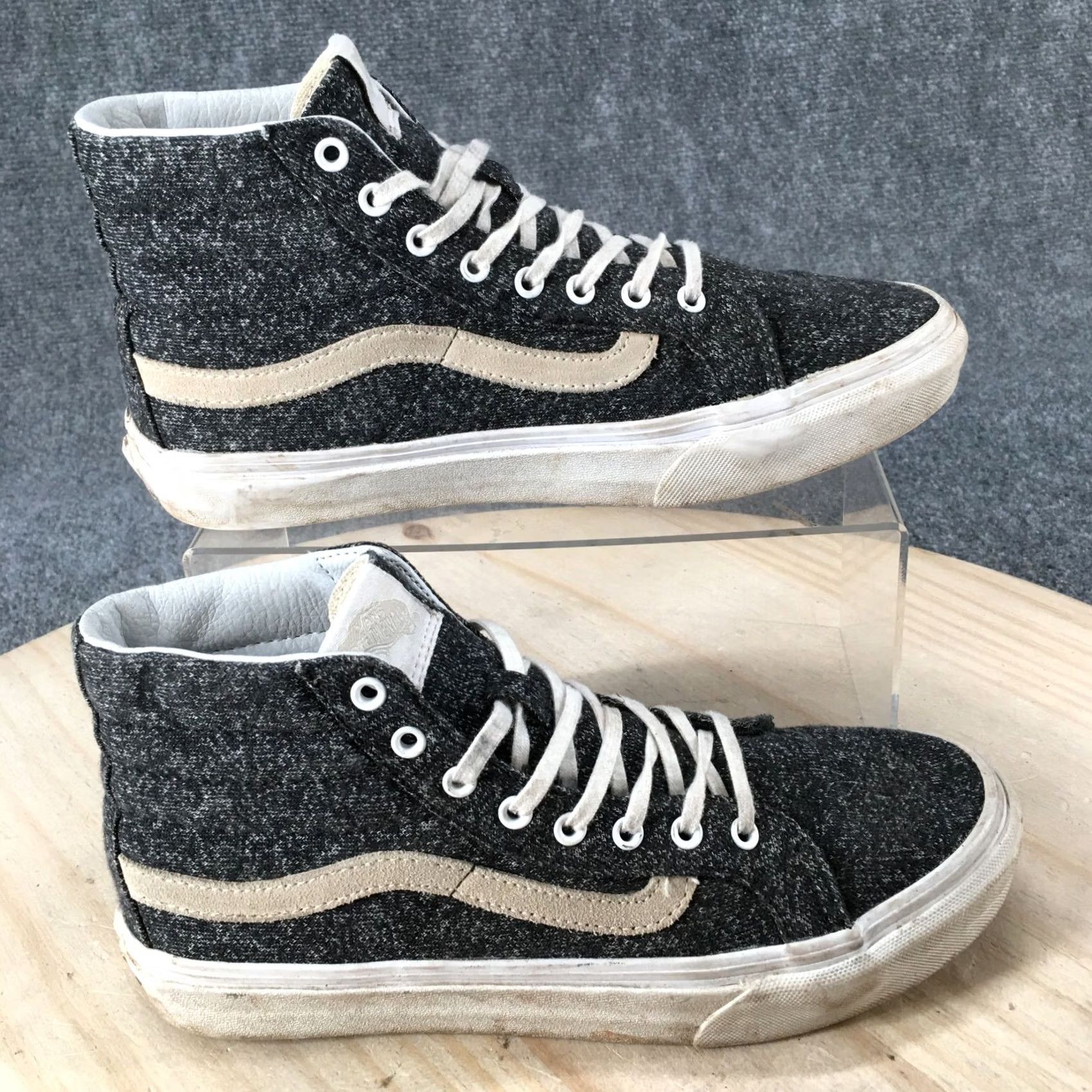 Vans Vans Shoes Mens 6.5 Womens 8 High Top Skate Sneakers Flats Gray Fabric Lace Up Size M / US 6-8 / IT 42-44 - 2 Thumbnail