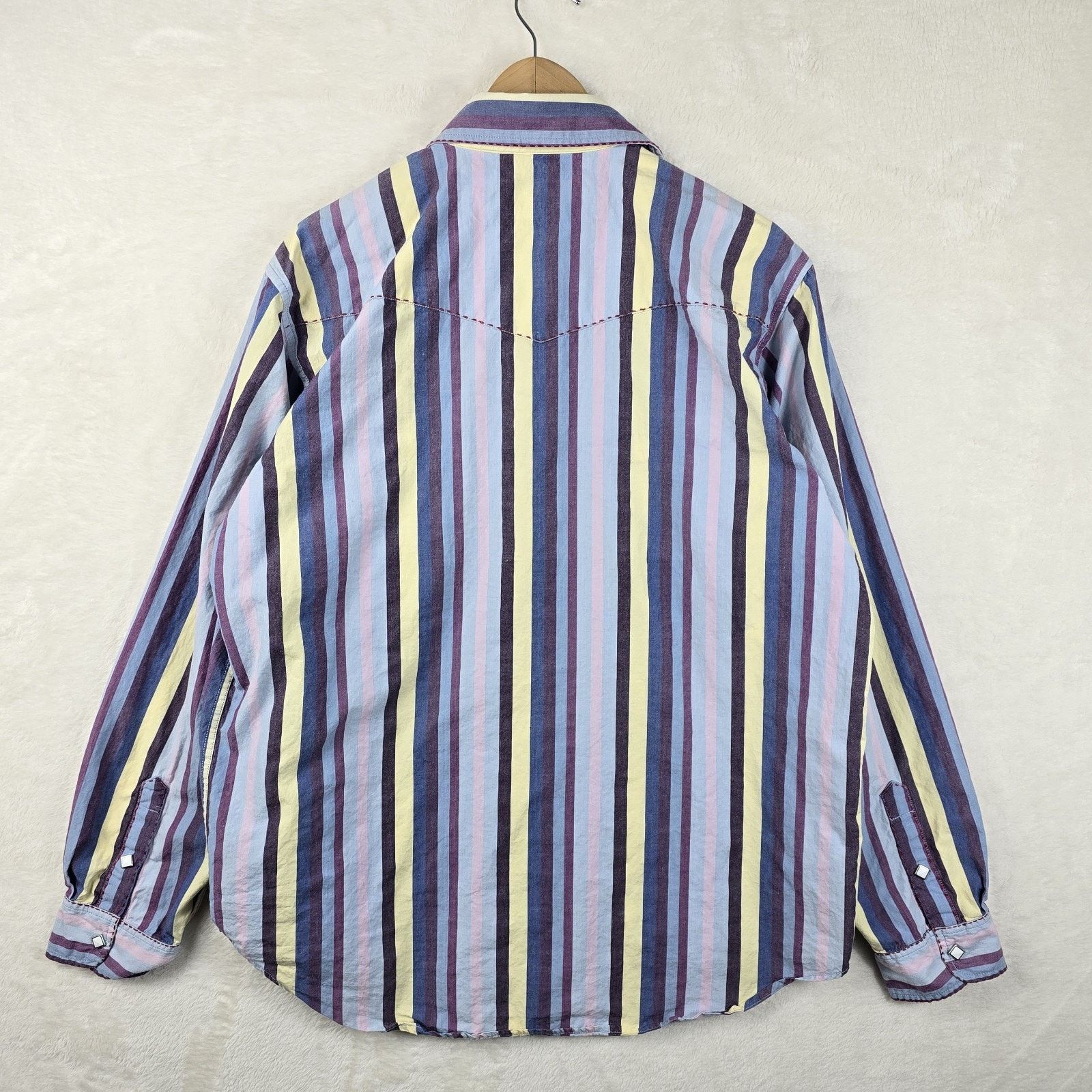 Robert Graham Robert Graham Striped Western Shirt Diamond Pearl Snap Med Size US M / EU 48-50 / 2 - 8 Thumbnail