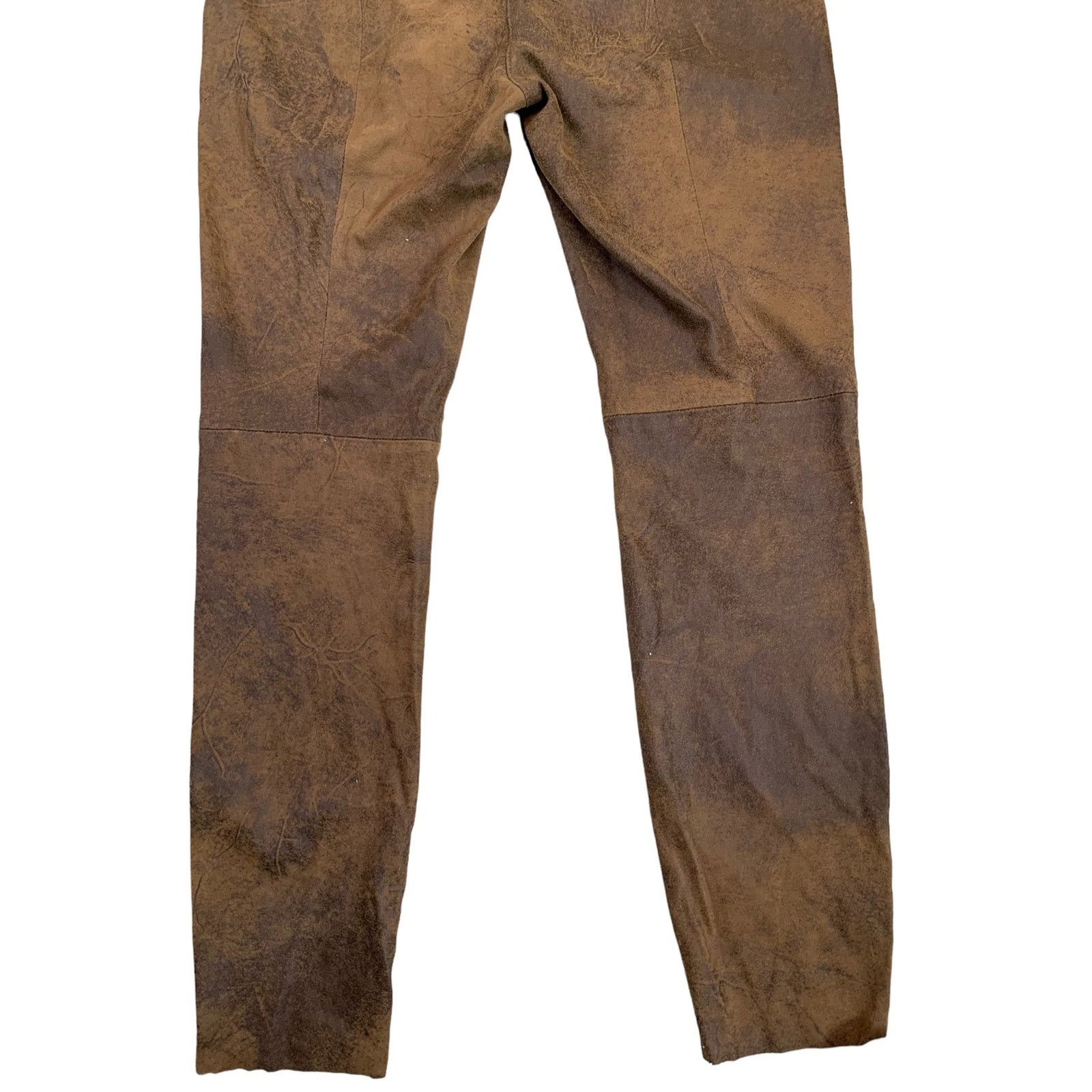 & Other Stories PHILOSOPHY Women's Faux Suede Pants Size 6 Straight Leg Y2K Size 30" / US 8 / IT 44 - 3 Thumbnail