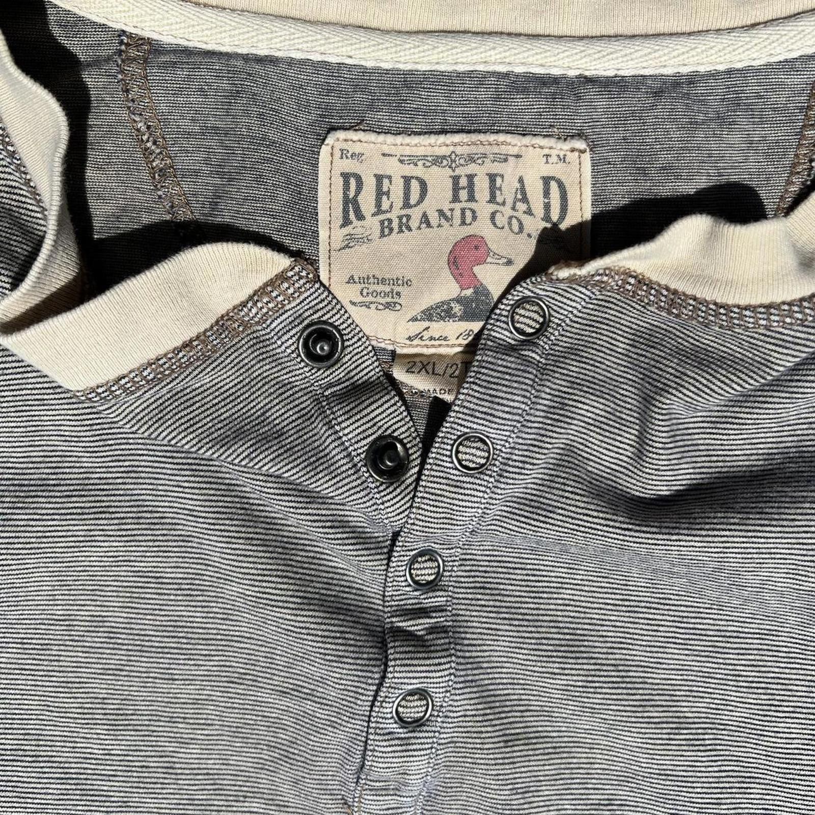 Other Tan + Blue Micro Stripe Snap Button Henley Size US XXL / EU 58 / 5 - 3 Thumbnail