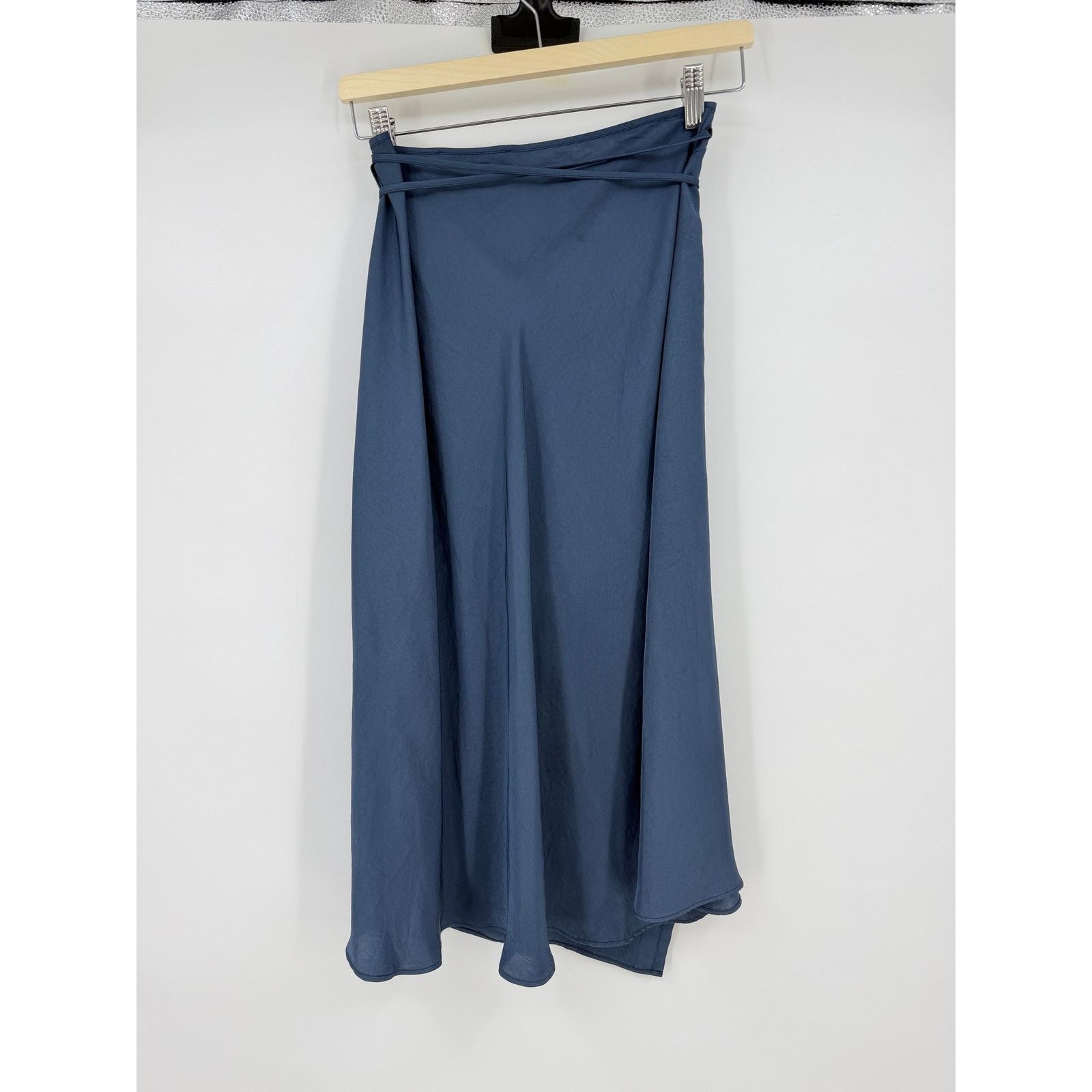 Ciao Lucia Ciao Lucia | NWT Ricarda Midnight Navy Wrap Midi Skirt L Size 30" / US 8 / IT 44 - 3 Thumbnail