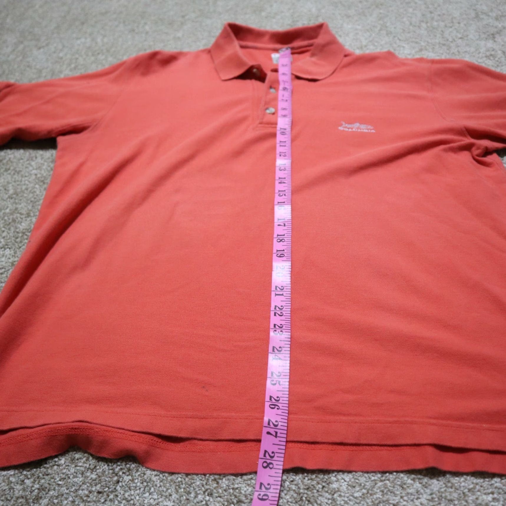 Vintage Columbia Polo Shirt Orange 3 Button Men's XL Extra Large PFG Shirt Polo Size US XL / EU 56 / 4 - 6 Thumbnail