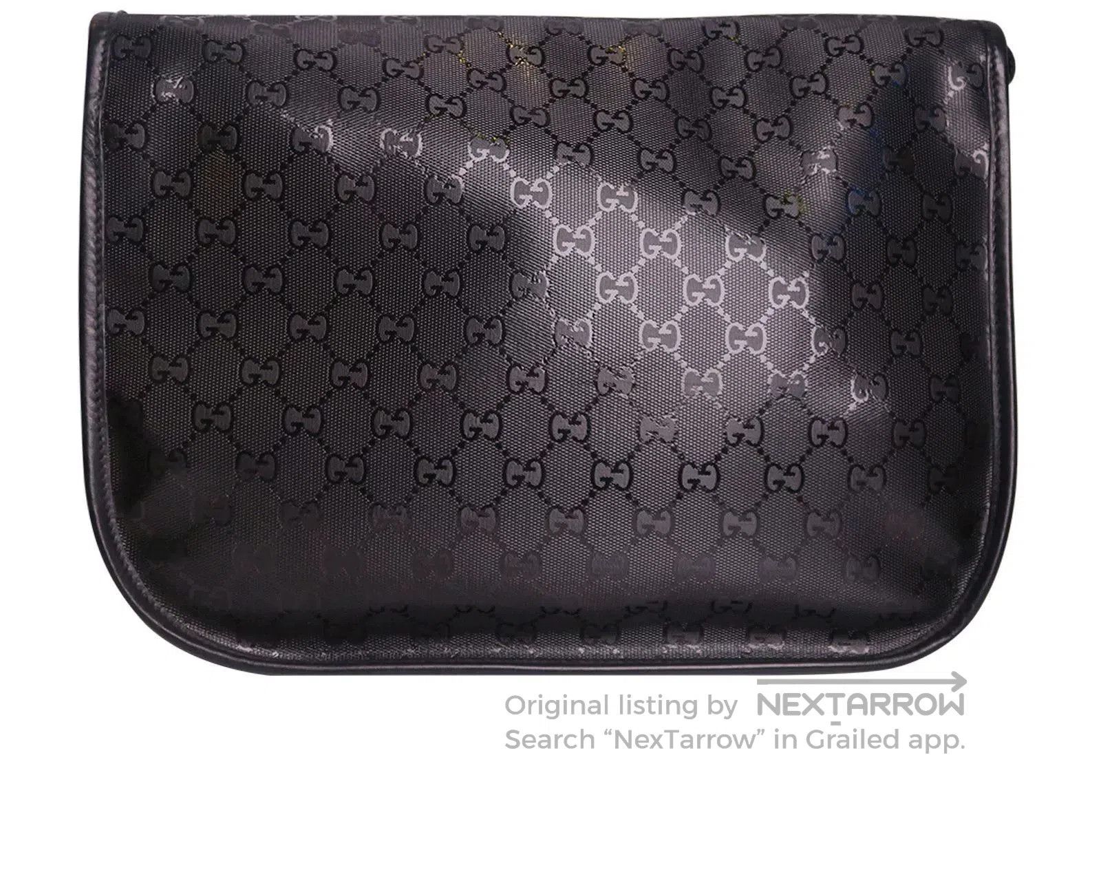 Gucci Gucci GG Monogram Double Buckle Leather Messenger Bag. Size ONE SIZE - 3 Thumbnail