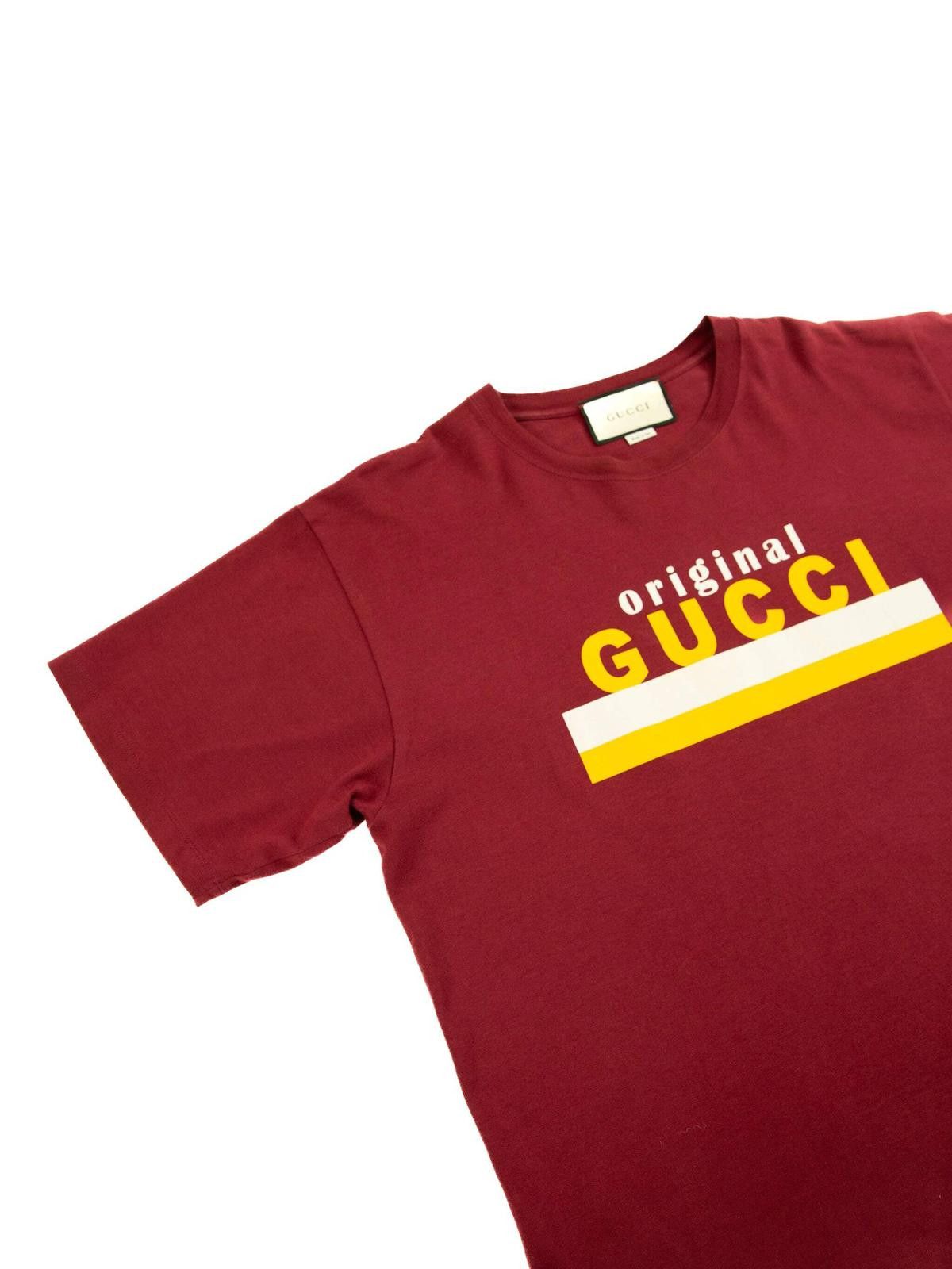 Gucci Gucci Mens Original Gucci Burgundy T Shirt Medium Red Size US M / EU 48-50 / 2 - 4 Thumbnail