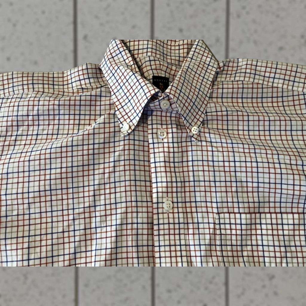 Robert Talbott Mens Robert Talbott Dress Shirt 15.5 34 White Cotton Button Shirt Mens Size 42R - 1 Thumbnail