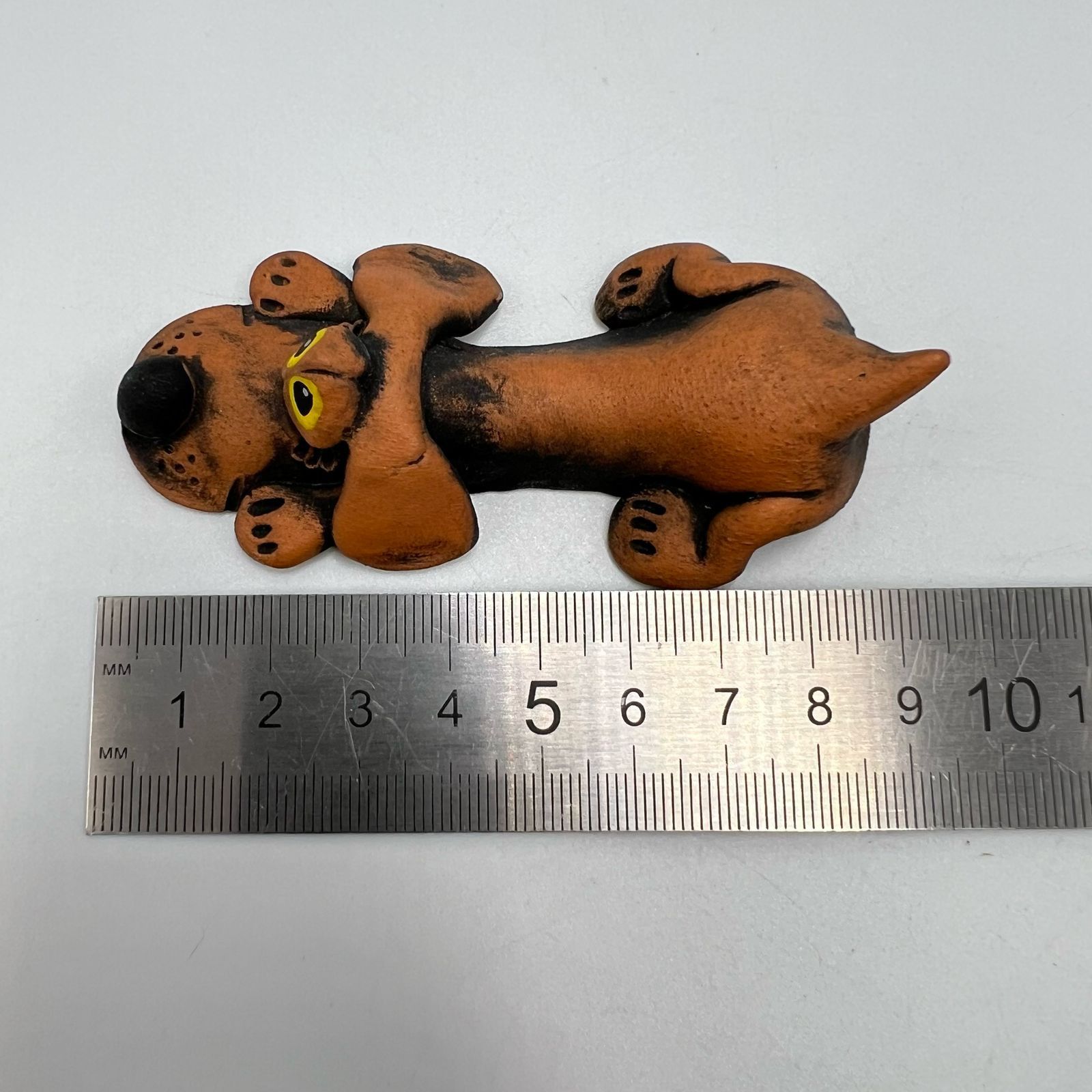 Vintage Vintage Small Dog Figurine Brown Ceramic Handmade Size ONE SIZE - 7 Thumbnail