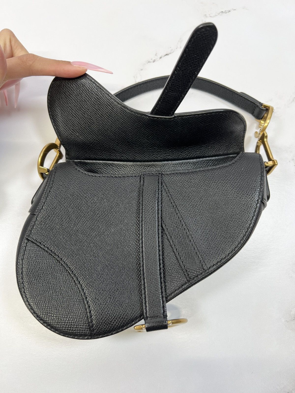 Dior CD Christian Dior Saddle Mini Shoulder Handle Bag Purse Size ONE SIZE - 7 Thumbnail