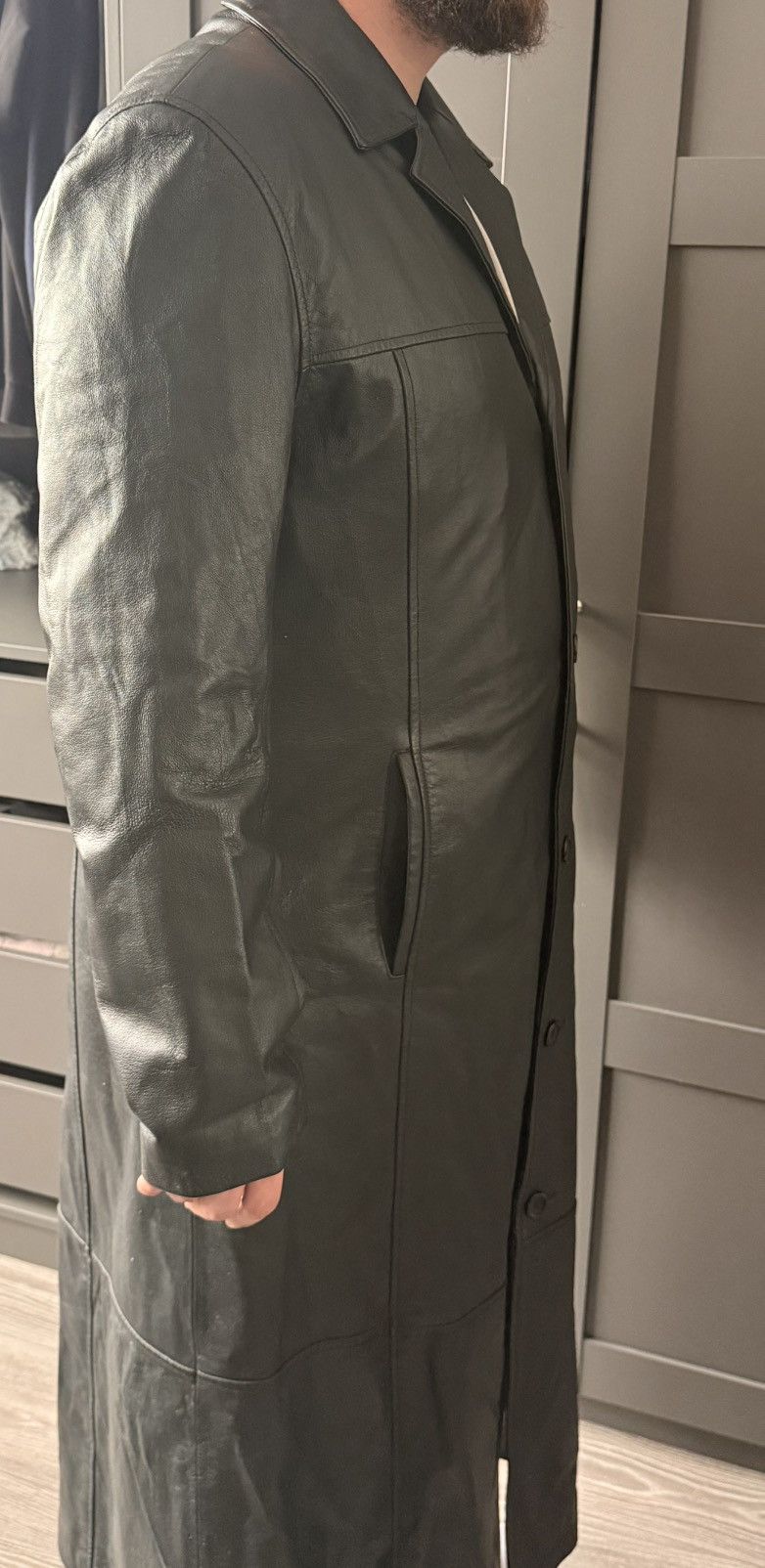 Warner Bros 2003 The Matrix Official Leather Trench Coat Warner Bros XL Size US XL / EU 56 / 4 - 13 Thumbnail