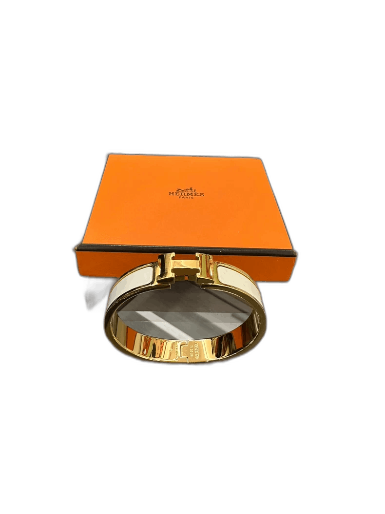 Hermes Hermes Clic H Gold Enamel Bracelet Size ONE SIZE - 1 Thumbnail