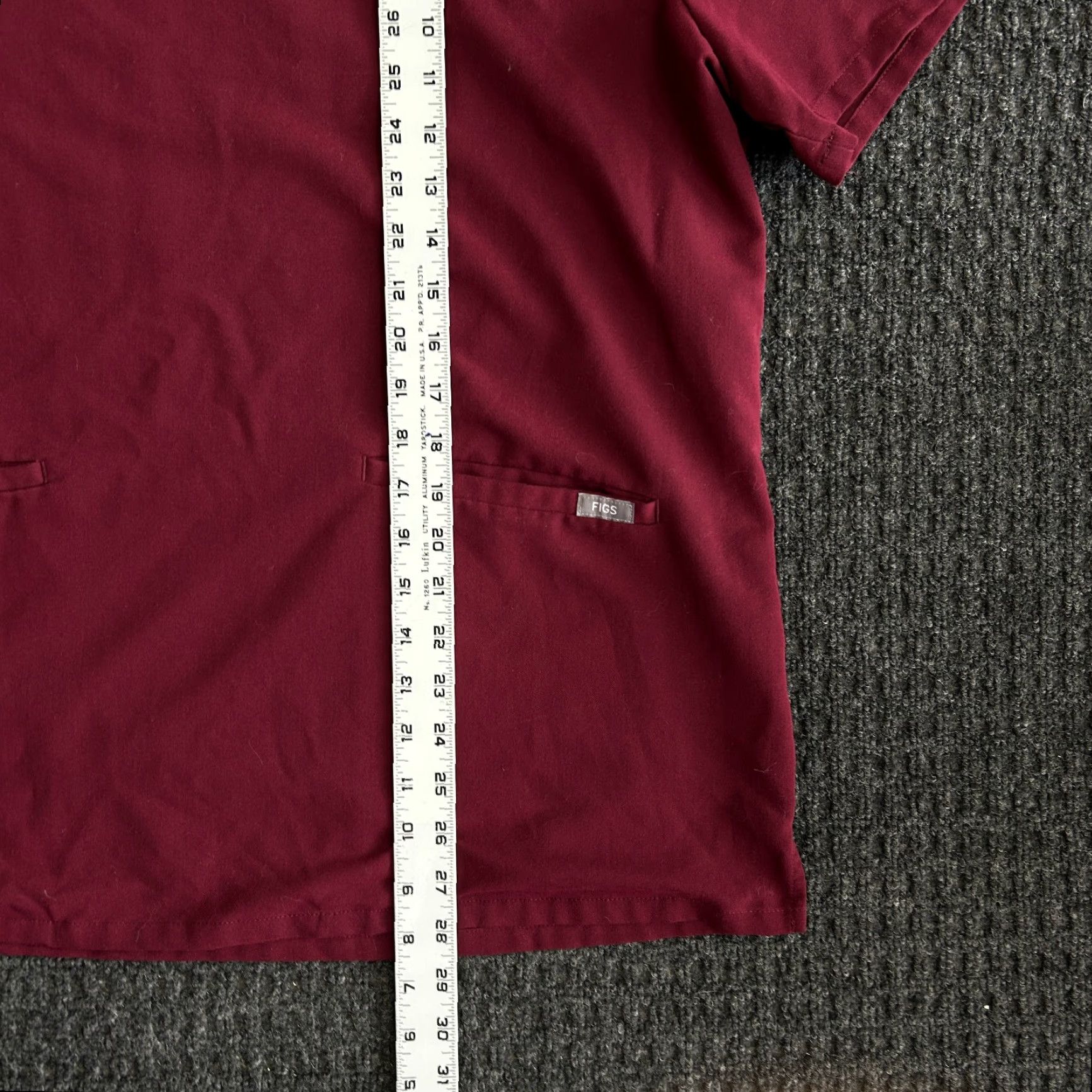 Vintage FIGS Scrub Top Shirt Womens 2XL Maroon Solid Medical 3 Pocket FW1100 Casma V2XL Womens Size XXL / US 16-18 / IT 52-54 - 7 Thumbnail