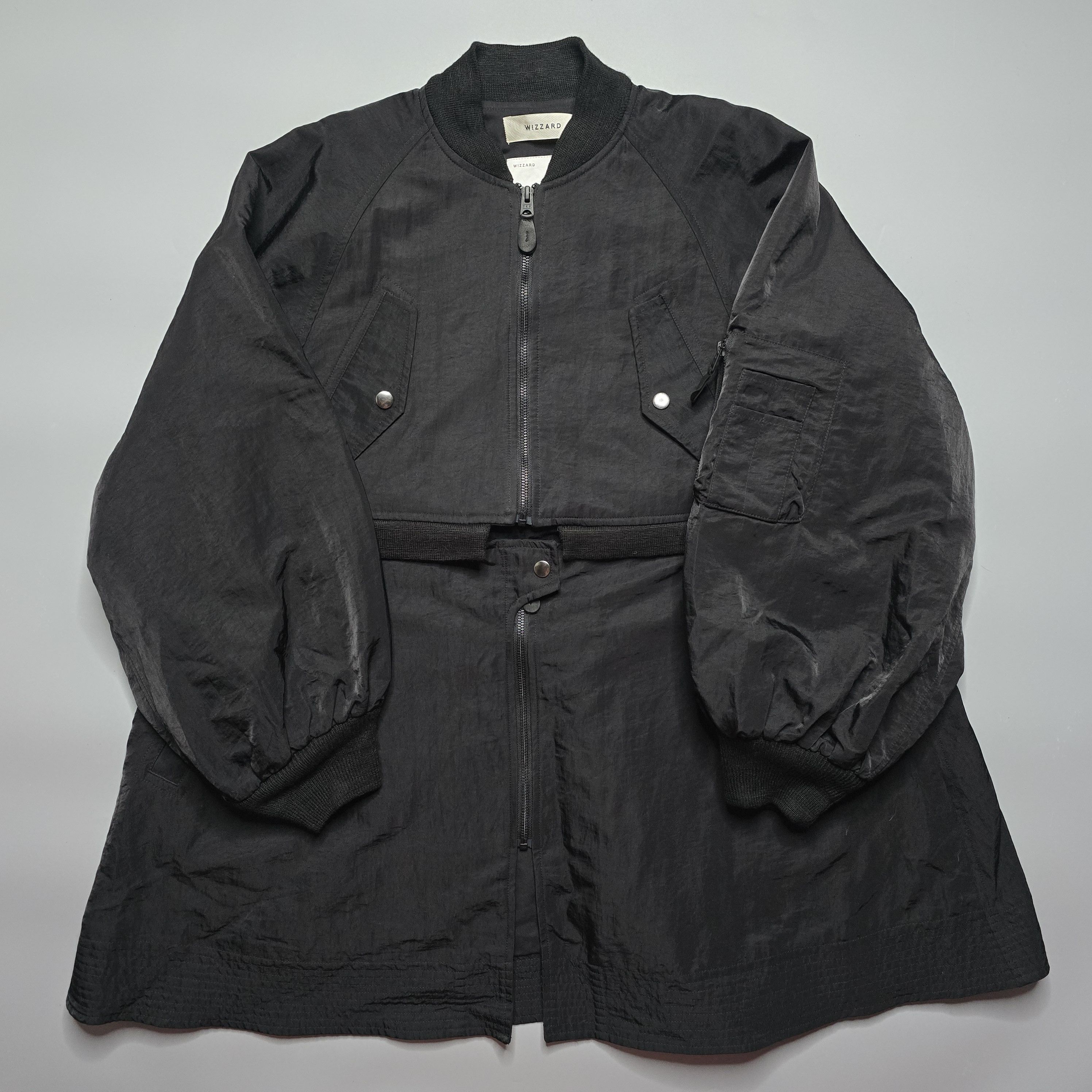 Japanese Brand Wizzard - Detachable Bomber Jacket (2in1) Size M / US 6-8 / IT 42-44 - 3 Thumbnail