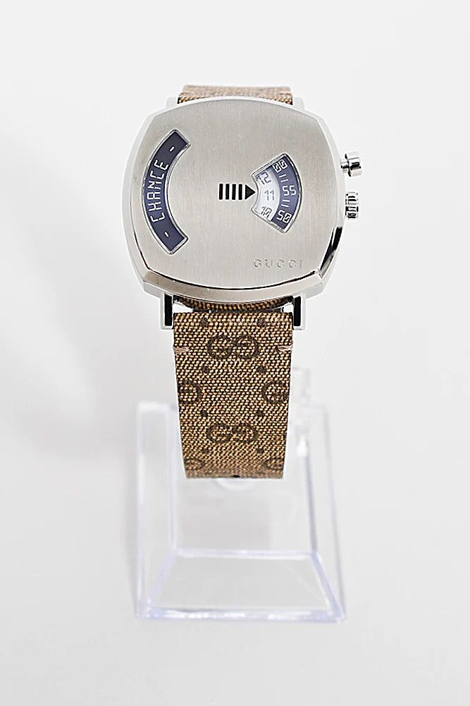Gucci Gucci Grip Stainless Steel GG Supreme Canvas Strap Watch Size ONE SIZE - 2 Thumbnail