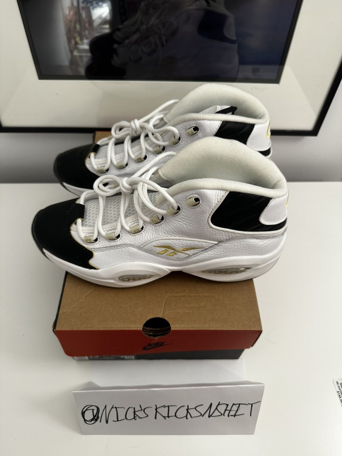 Reebok Reebok Question Mid Black Toe Size US 11.5 / EU 44-45 - 2 Thumbnail