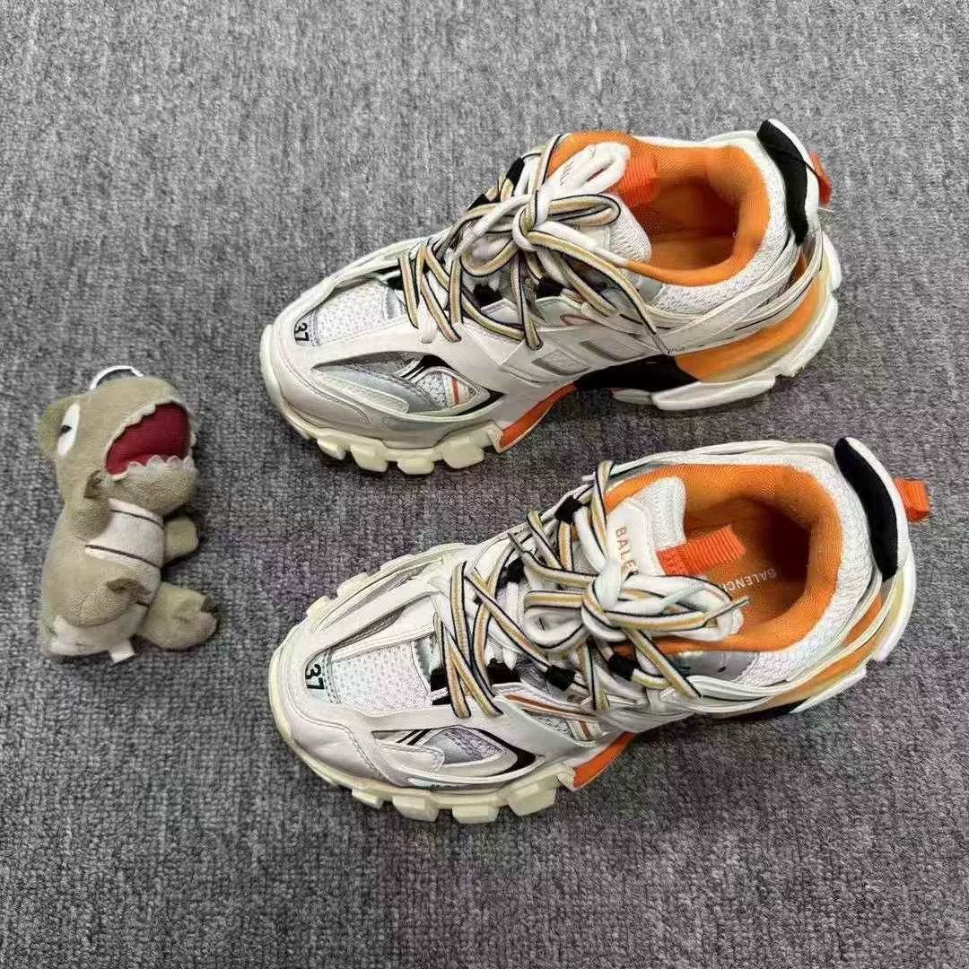 Balenciaga Balenciaga Track White Orange Sneakers Size US 6 / IT 36 - 1 Thumbnail