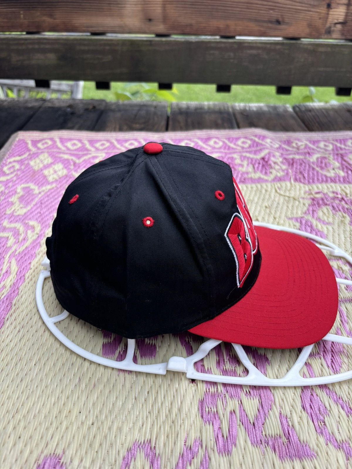 NBA × Twins × Vintage Chicago Bulls Bubble Logo NBA Twins Snapback 90’s Vintage Size ONE SIZE - 4 Thumbnail