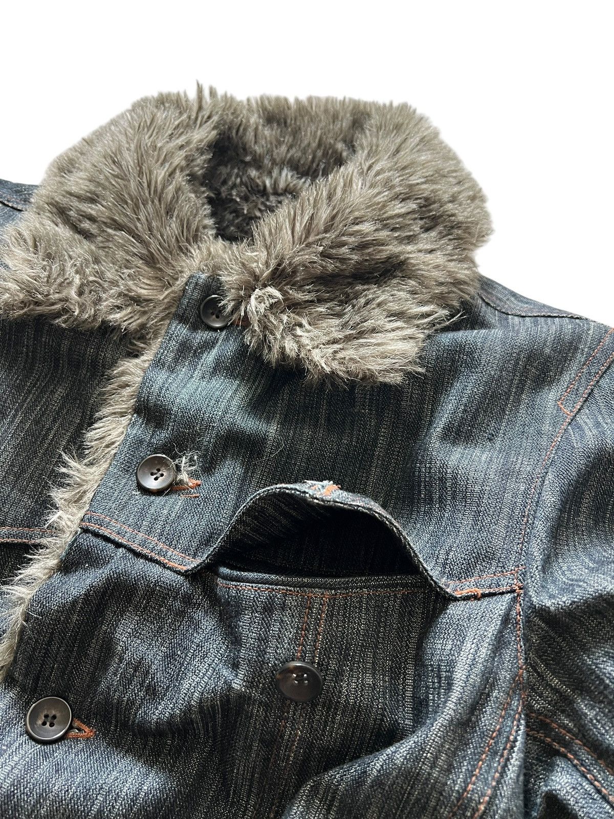 Nicole Club Nicole Club Fur Denim Jacket 4 Pockets Size US L / EU 52-54 / 3 - 13 Thumbnail