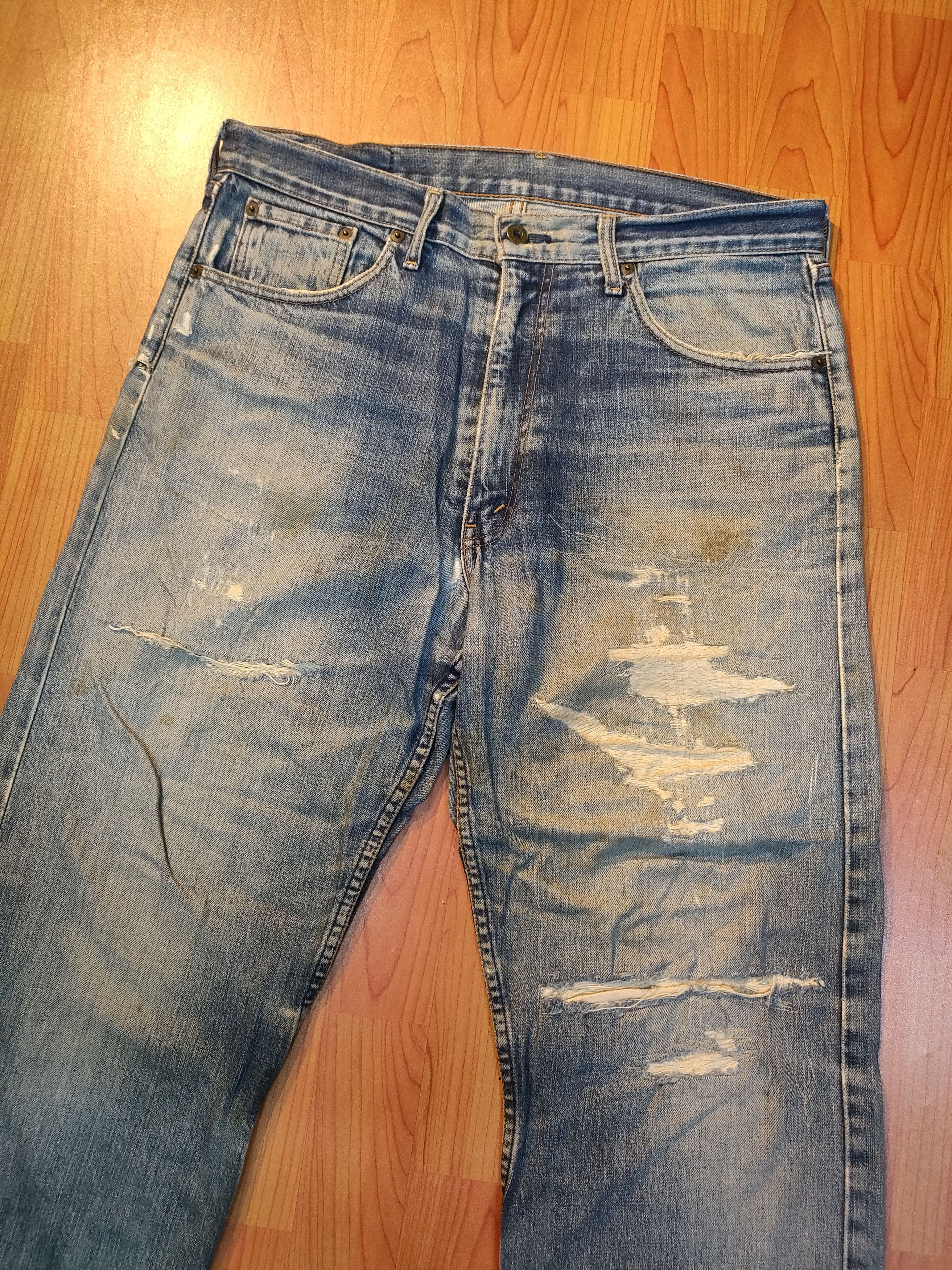 Levi's Vintage Clothing Vintage Reworked Levi's 504 Selvedge Jeans Size US 35 - 7 Thumbnail