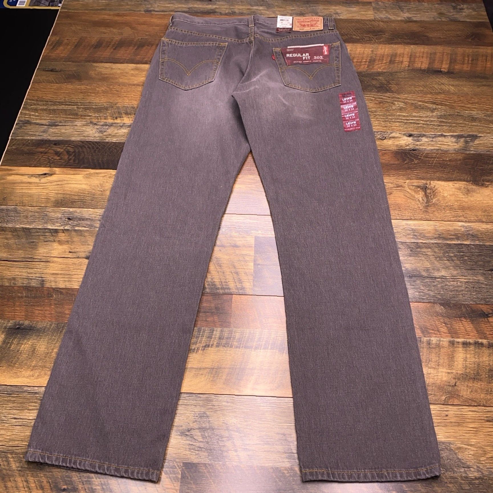 Levi's VINTAGE Levi's 505 Jeans Mens 36x34 Gray Regular Fit Straight Leg Y2K New Size US 36 / EU 52 - 3 Thumbnail