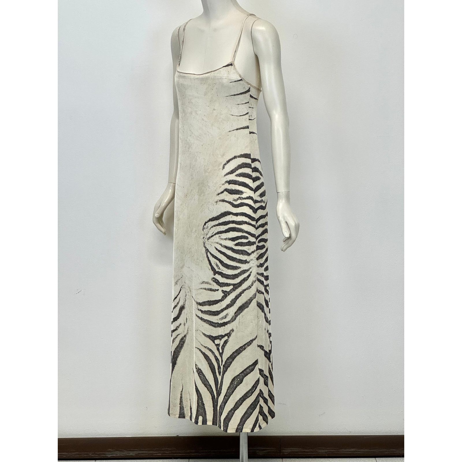 Roberto Cavalli 1999 Roberto Cavalli zebra sheer maxi dress Size M / US 6-8 / IT 42-44 - 3 Thumbnail