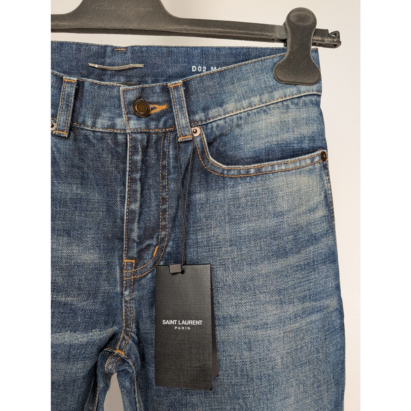 Saint Laurent Paris o1rshd1 Denim Jeans in Blue Size US 27 - 7 Thumbnail