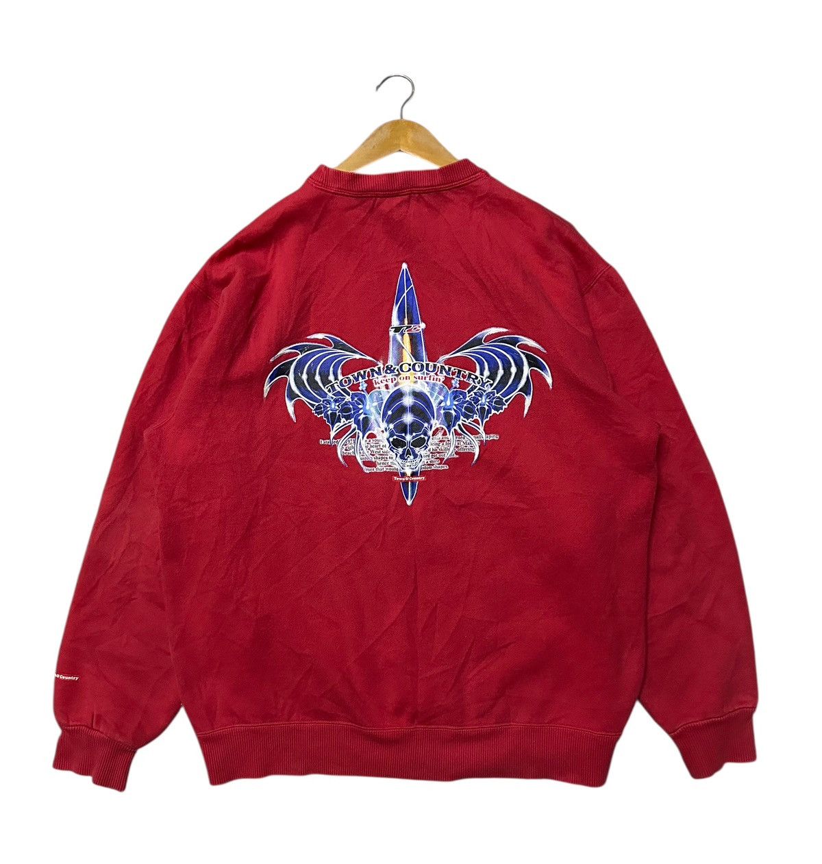 Vintage vintage Town & Country "Surfin Life" graphic sweatshirt. Size US L / EU 52-54 / 3 - 1 Thumbnail