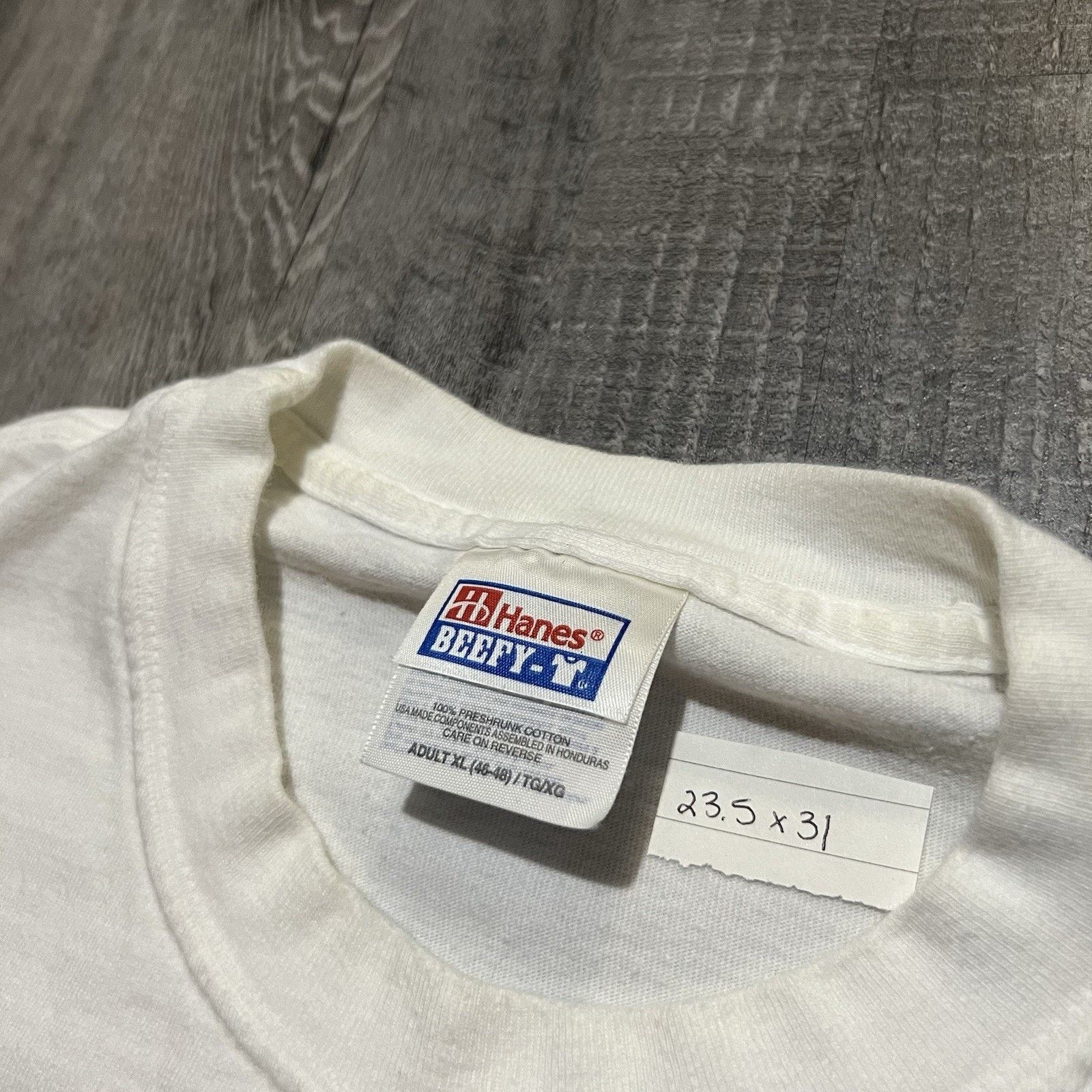 Hanes VTG In N Out Burger California 1999 White Muscle Car 90s Tee Size US XL / EU 56 / 4 - 6 Thumbnail