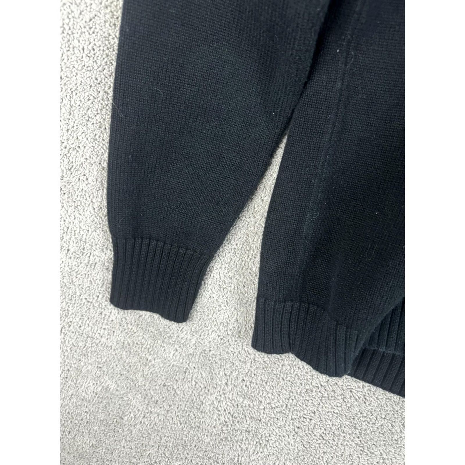 Lacoste Lacoste Sweater Mens Medium Black V-Neck Pullover Knit Croc Logo Size US S / EU 44-46 / 1 - 2 Thumbnail