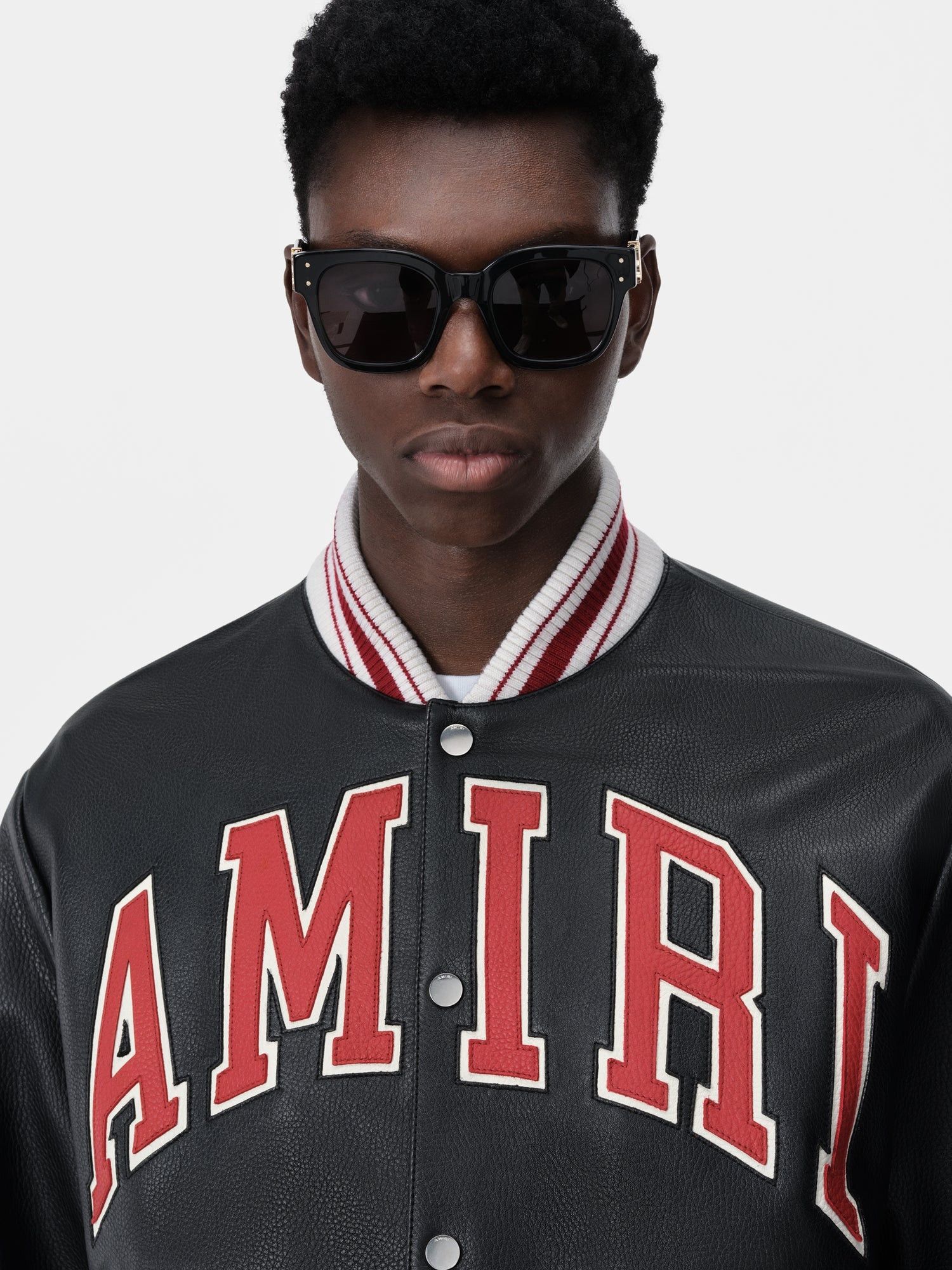 Amiri o1orln1025 Leather Bomber Jacket in Black Size US XL / EU 56 / 4 - 5 Thumbnail