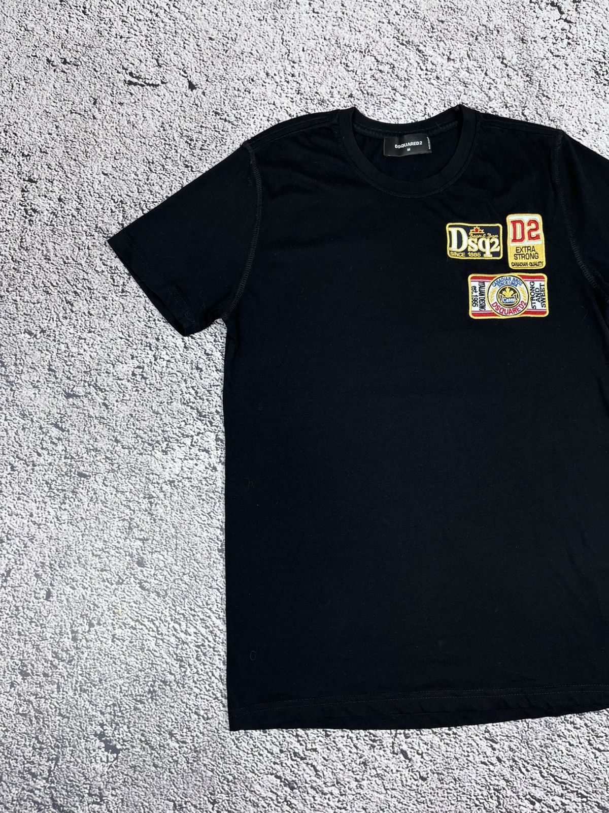 Dsquared2 DSQUARED2 black patched logo T-shirt size M Size US M / EU 48-50 / 2 - 2 Thumbnail