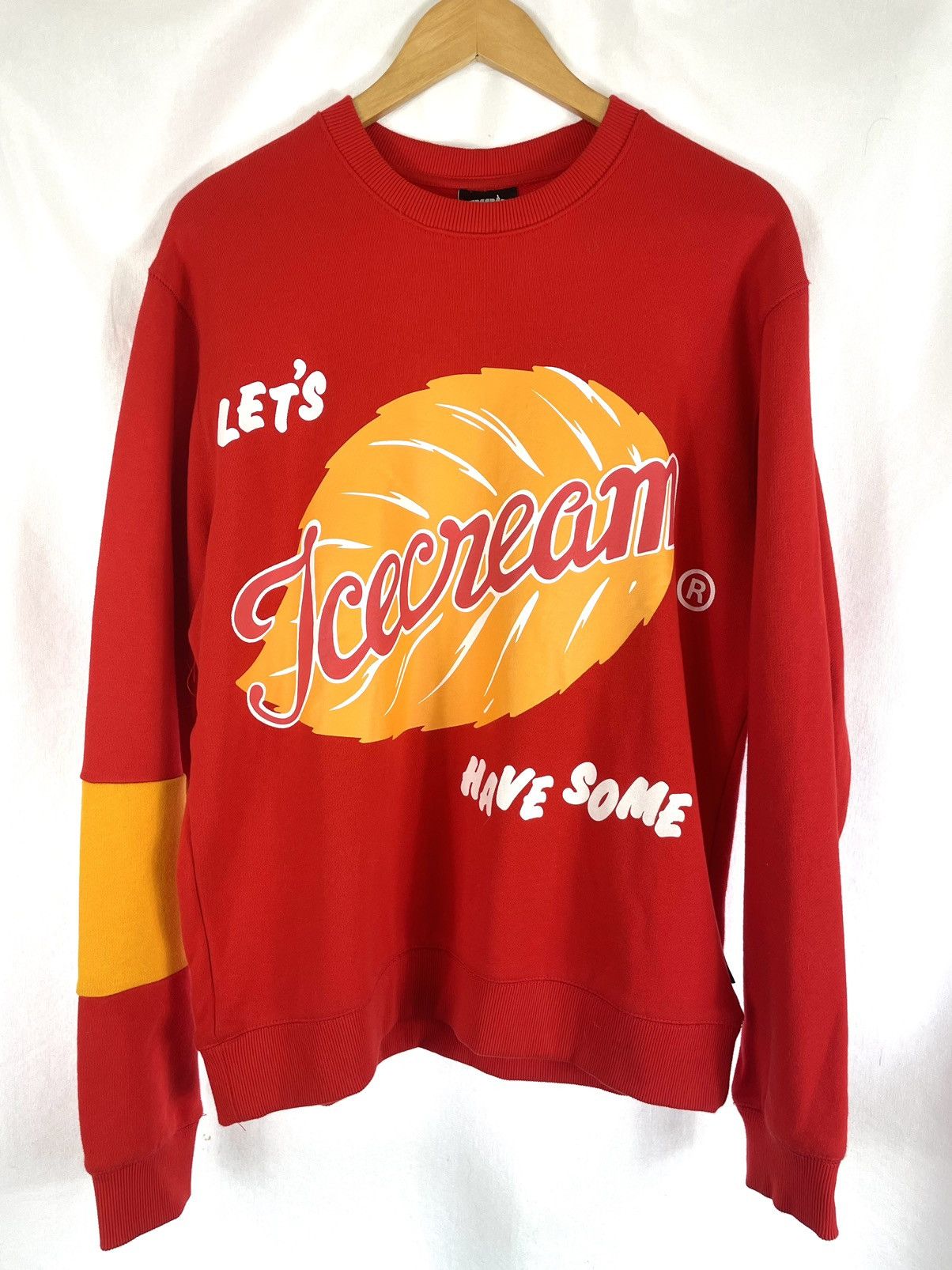 image of Billionaire Boys Club x Icecream Sweatshirt Let’S Have Some in Red, Men's (Size Medium)