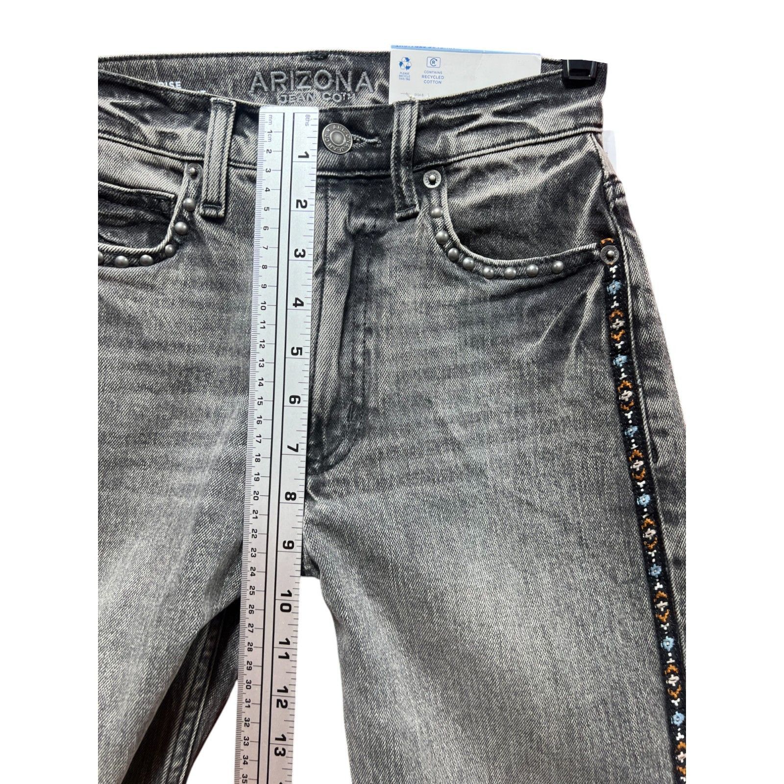 Arizona Jean Co. Arizona - Juniors Women's Vintage Highest Rise Straight Leg Size 25" / US 0 / IT 36 - 7 Thumbnail