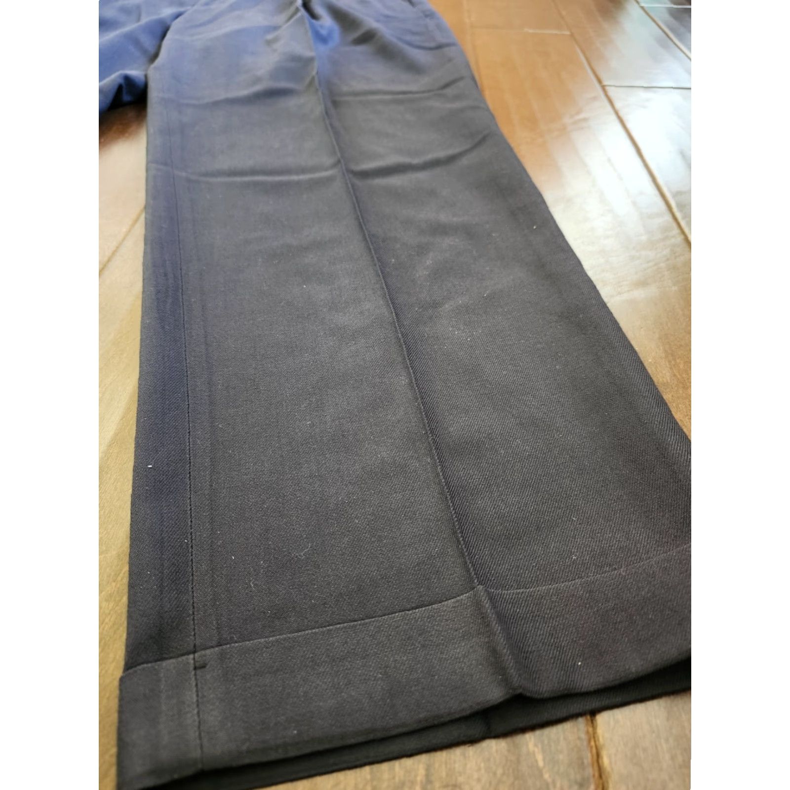 Savane Savane Dress Pants Navy Blue W34 L29 Men's Regular Polyester Wool Zip Button Business Formal Wedding Shirt/Pants? Size US 34 / EU 50 - 5 Thumbnail