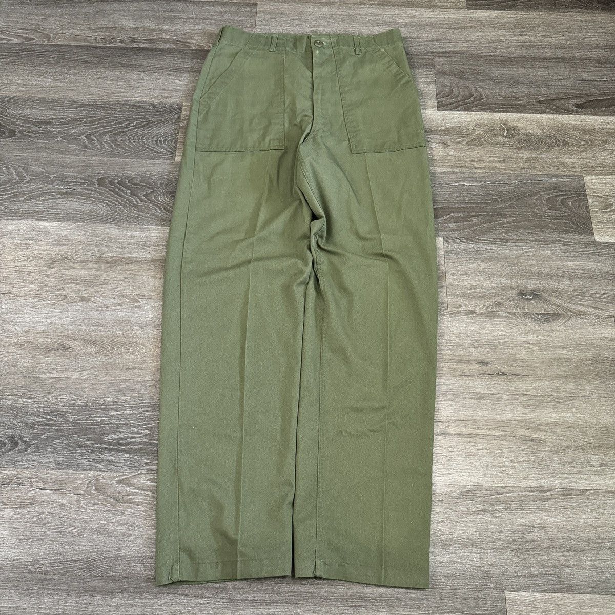 Vintage Vintage 70s military OG-107 wide leg front pocket pants Size US 33 - 1 Thumbnail