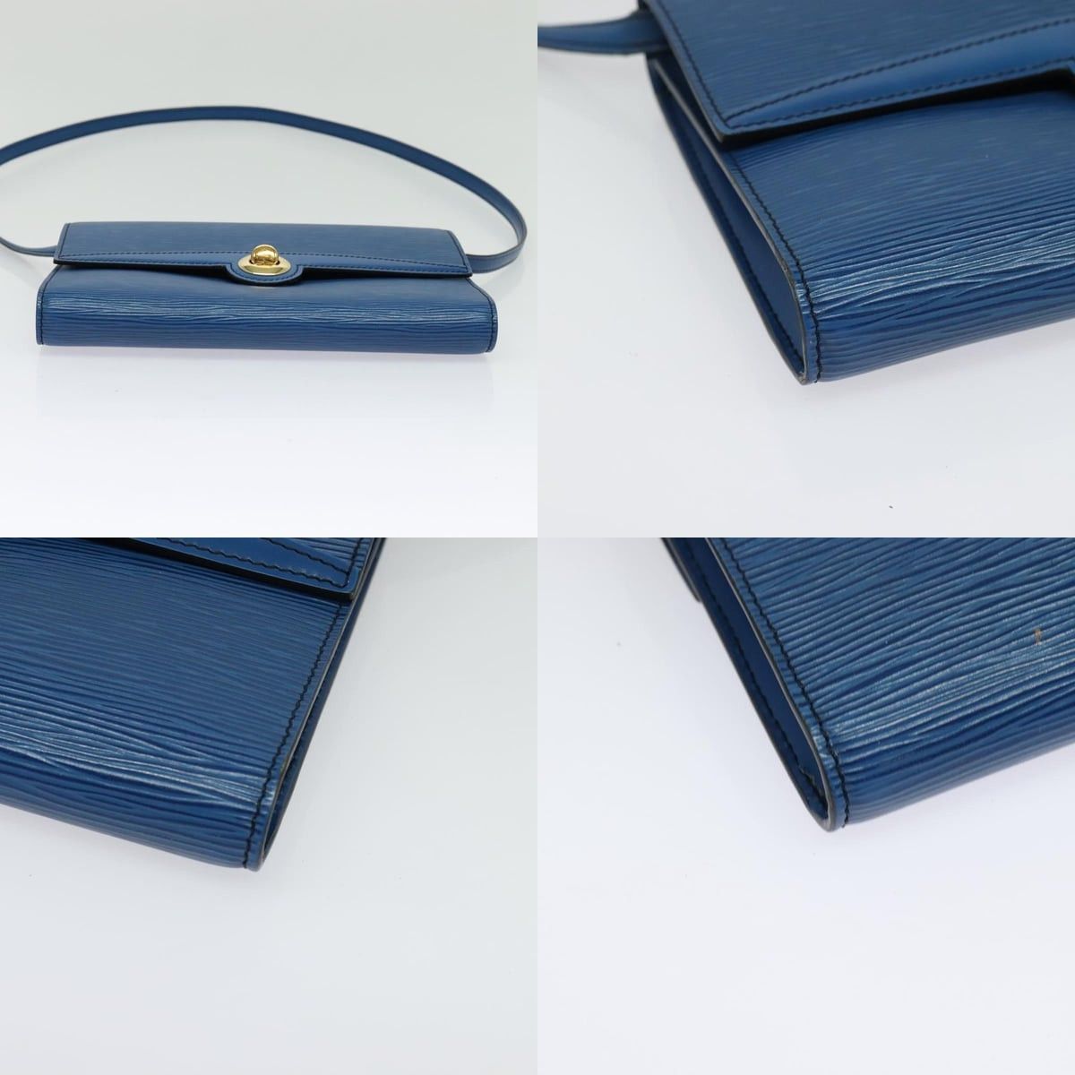Louis Vuitton LOUIS VUITTON Epi Pochette Arche Shoulder Bag Blue M52575 Size ONE SIZE - 10 Thumbnail