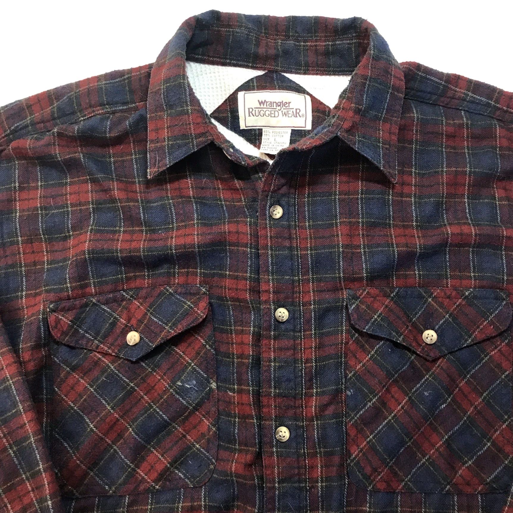 Wrangler Wrangler Mens Thermal Lined Flannel Long Sleeve Button Shirt Sz L Rugged Wear Size US L / EU 52-54 / 3 - 2 Thumbnail