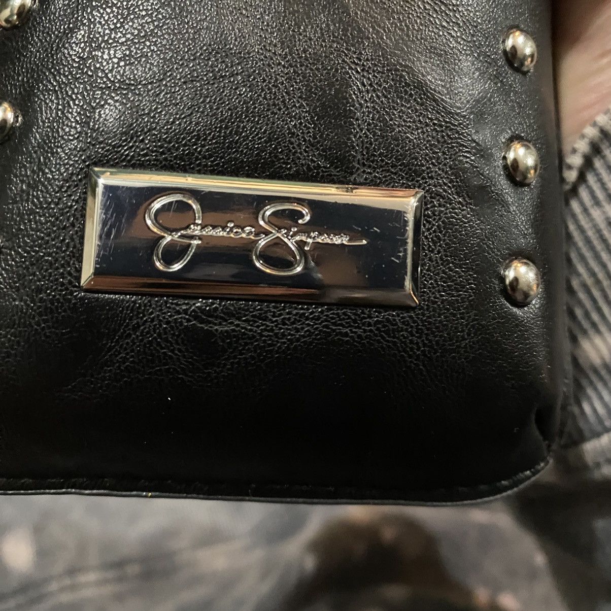Jessica Simpson NEW studded chain faux leather wallet bag Size ONE SIZE - 6 Thumbnail