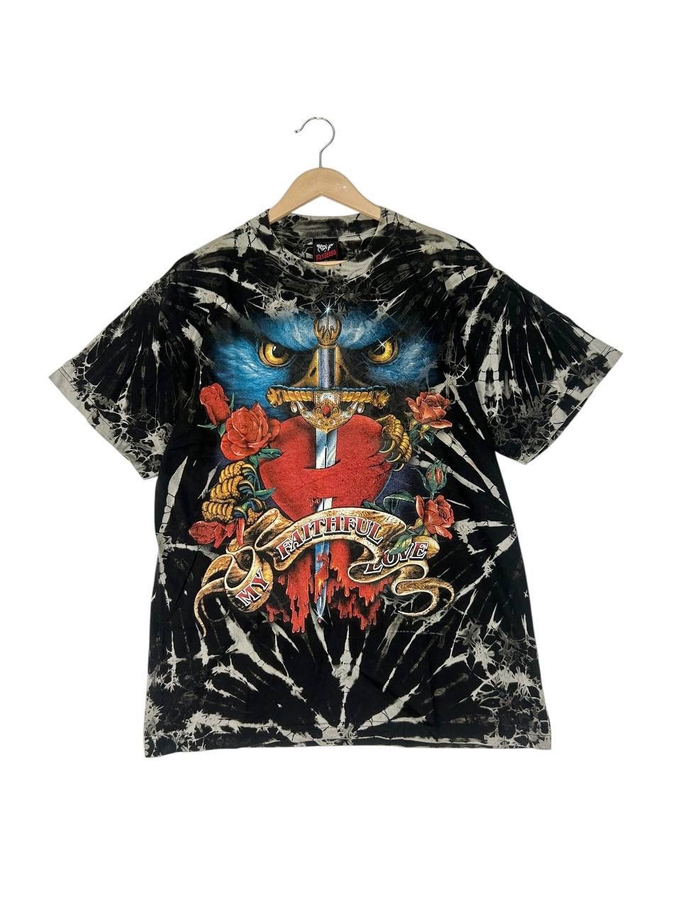 Vintage Vintage 90s Rock Eagle “My Faithful Love” T-Shirt Size US L / EU 52-54 / 3 - 1 Thumbnail