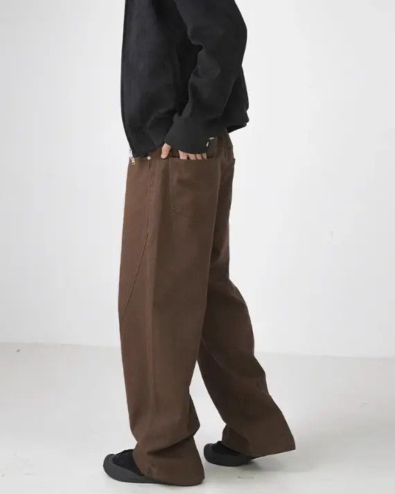 Japanese Brand Hazuki x Aoki Brown Vintage Straight Cargo Casual Jeans Size US 32 / EU 48 - 5 Thumbnail