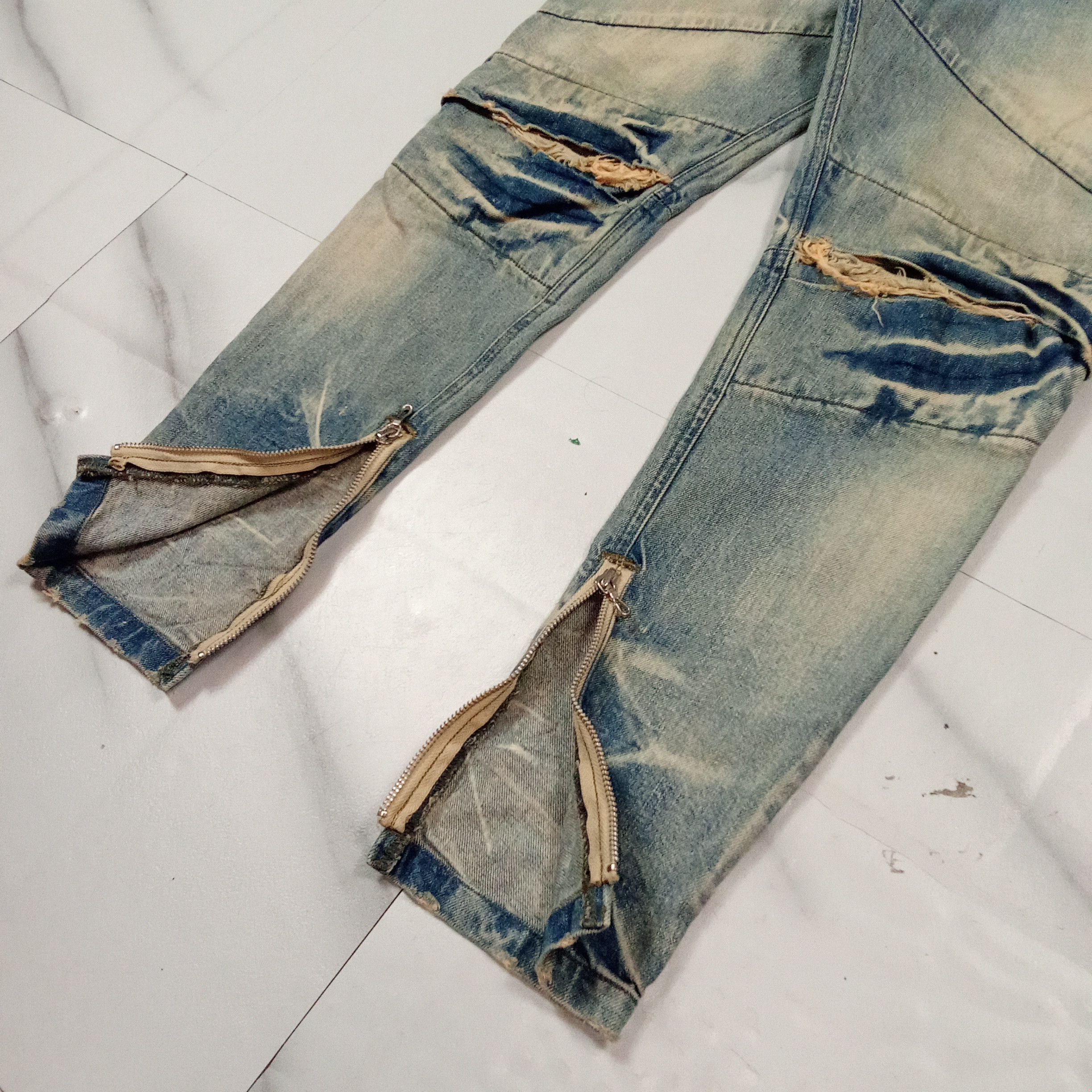 Julius Julius 7 S/S'17-18 Neuromantika - Distress Denim Size US 32 / EU 48 - 5 Thumbnail