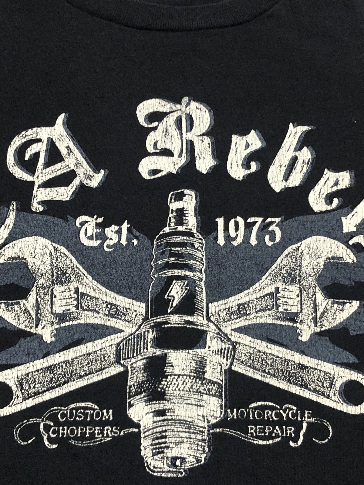 Affliction × Old Navy × Vintage Y2K A Rebel Custom Choppers Biker Affliction Style LS Tee Size US S / EU 44-46 / 1 - 2 Thumbnail