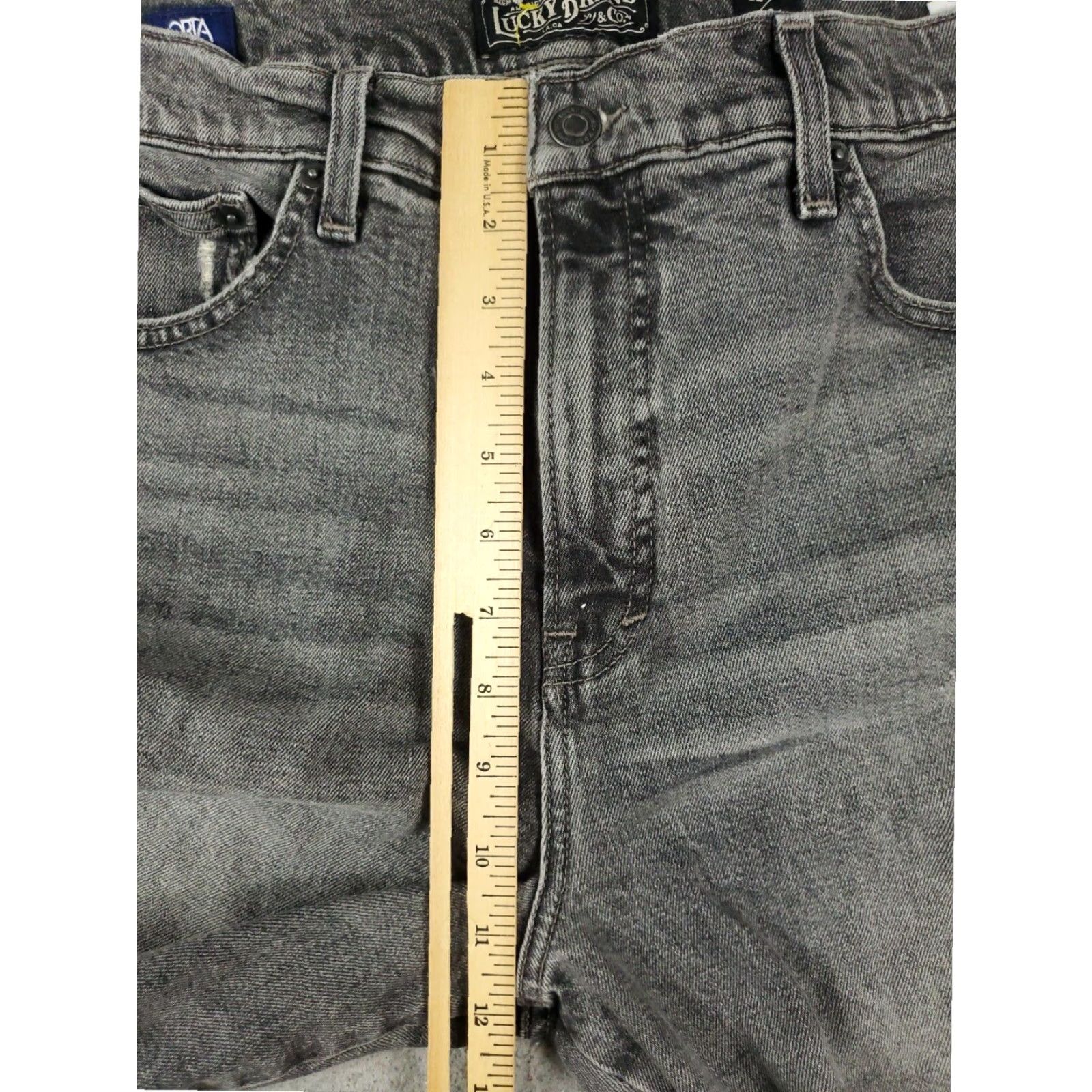 Lucky Brand Lucky Brand Womens Gray Straight Crop Jeans Size 12/31 34x26 Regular Fit Size 34" / US 12 / IT 48 - 3 Thumbnail